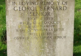 SENIOR George Bernard 1903-1989